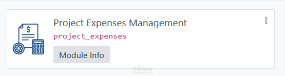 تطوير نظام إدارة مصاريف المشاريع (Project Expenses Management Module)