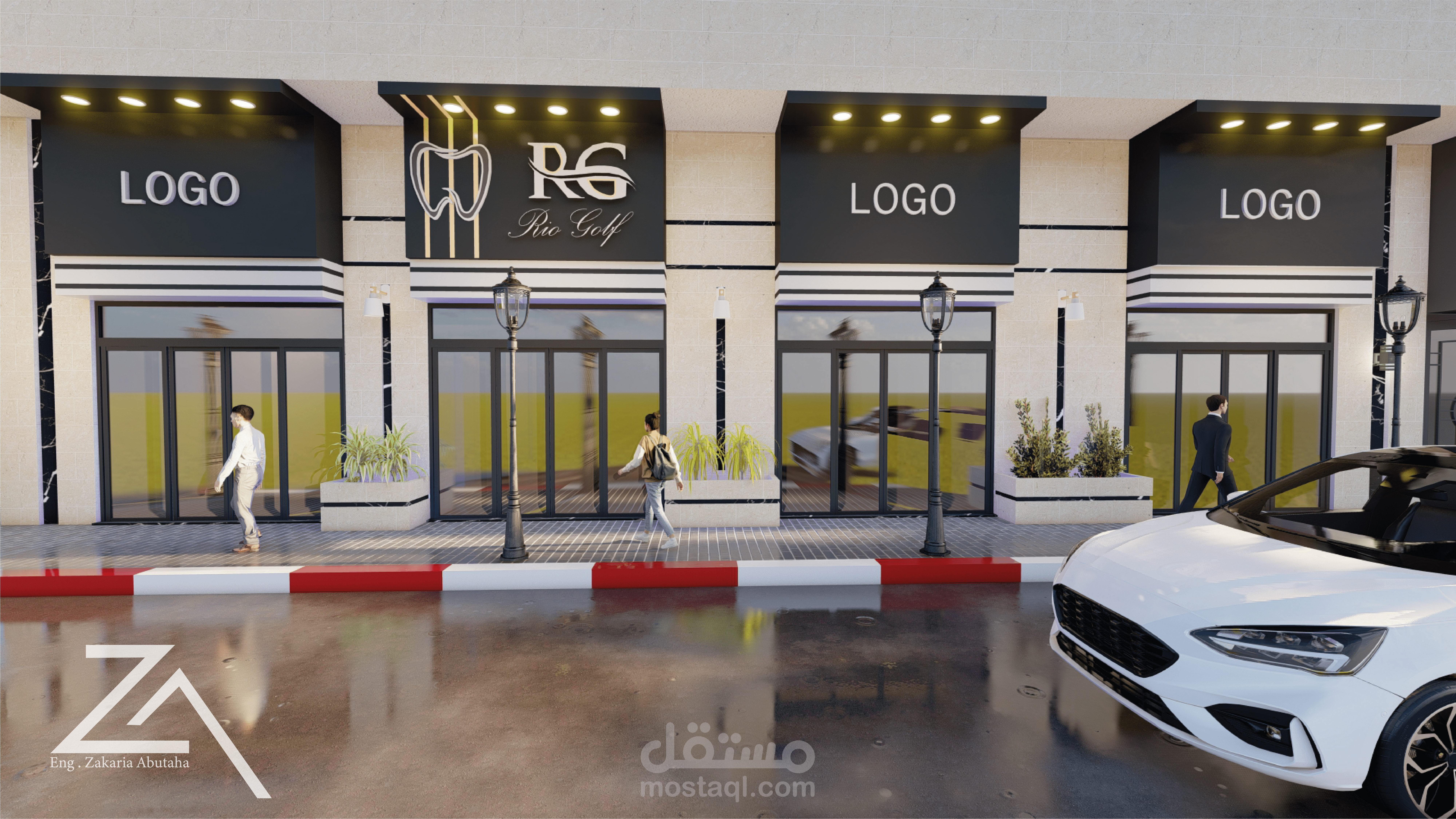 تصميم واجهة محلات تجارية