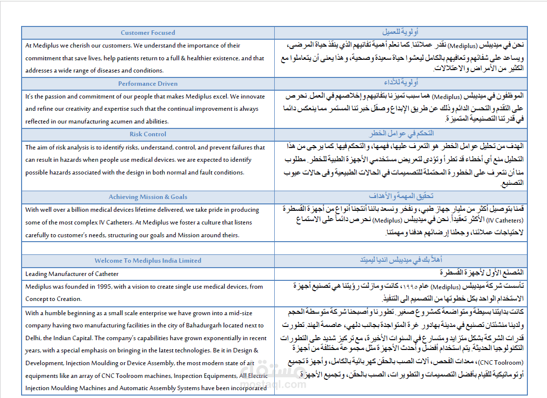 ترجمة محتوى موقع