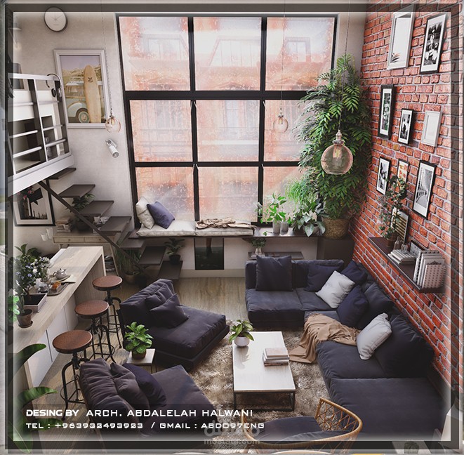 Simulation for a warm living room