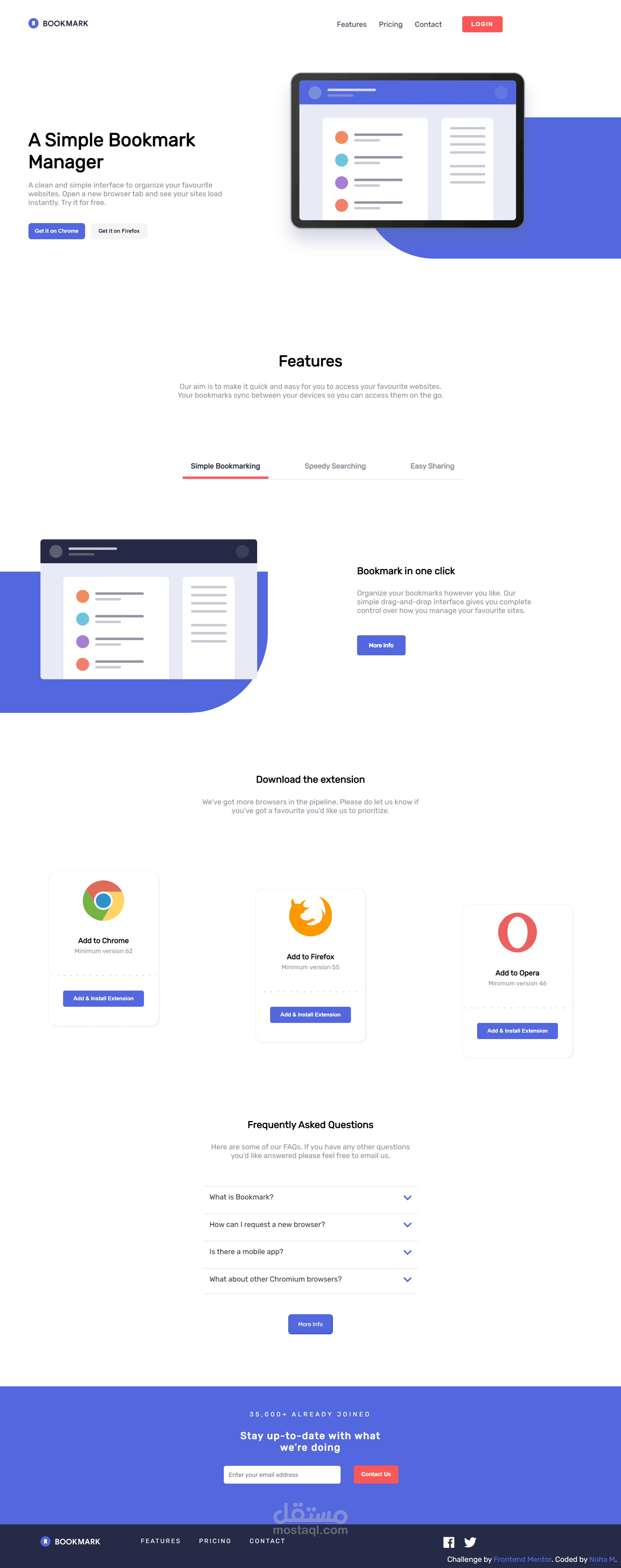 landing page