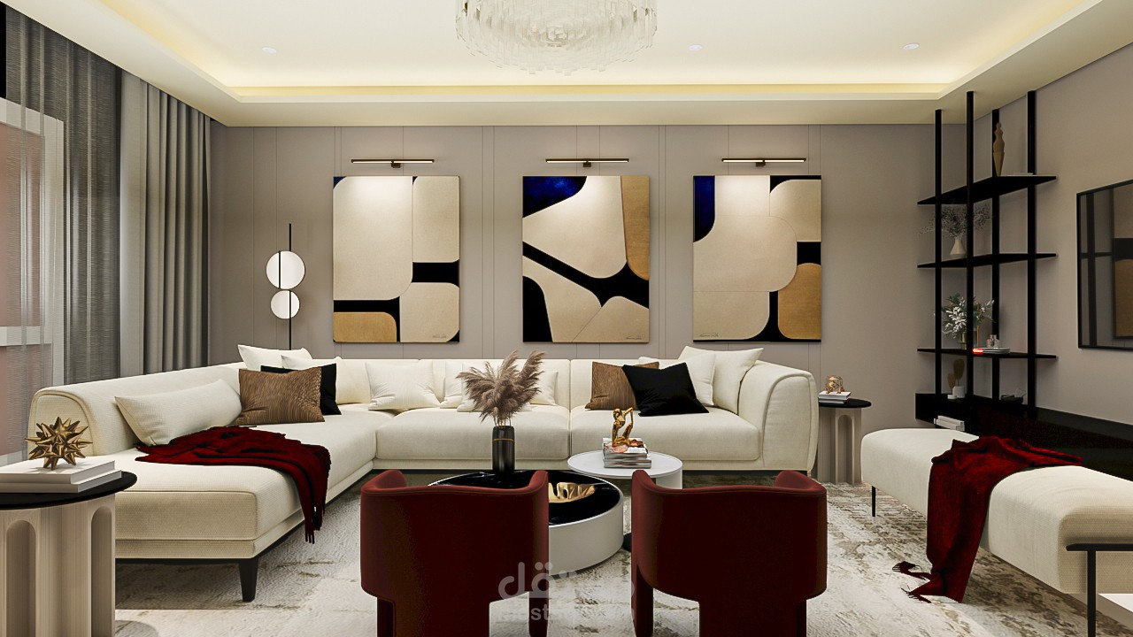 تصميم داخلي لصالة - living room