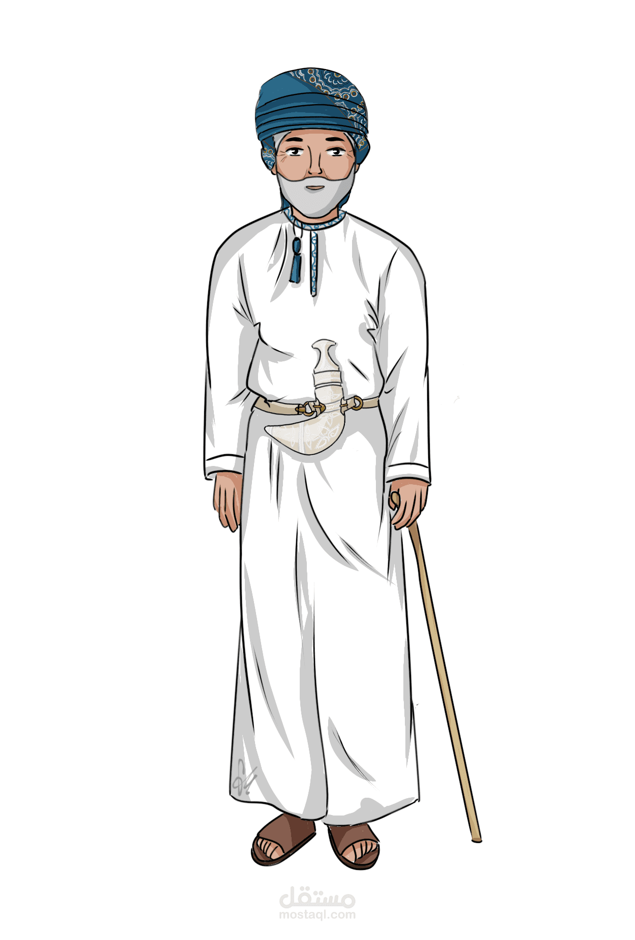 شخصيات كرتونية بالزي العماني