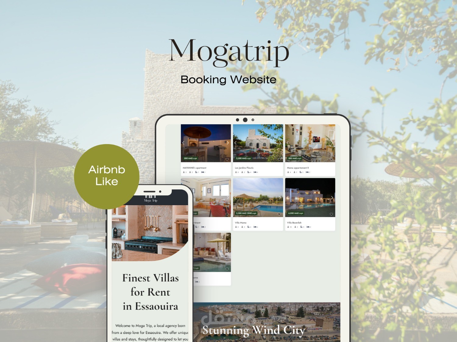 منصة متكاملة لتأجير العقارات وتجارب الصويرة – MogaTrip