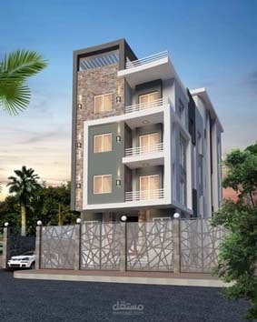تصميم لواجهة عمارة سكنية