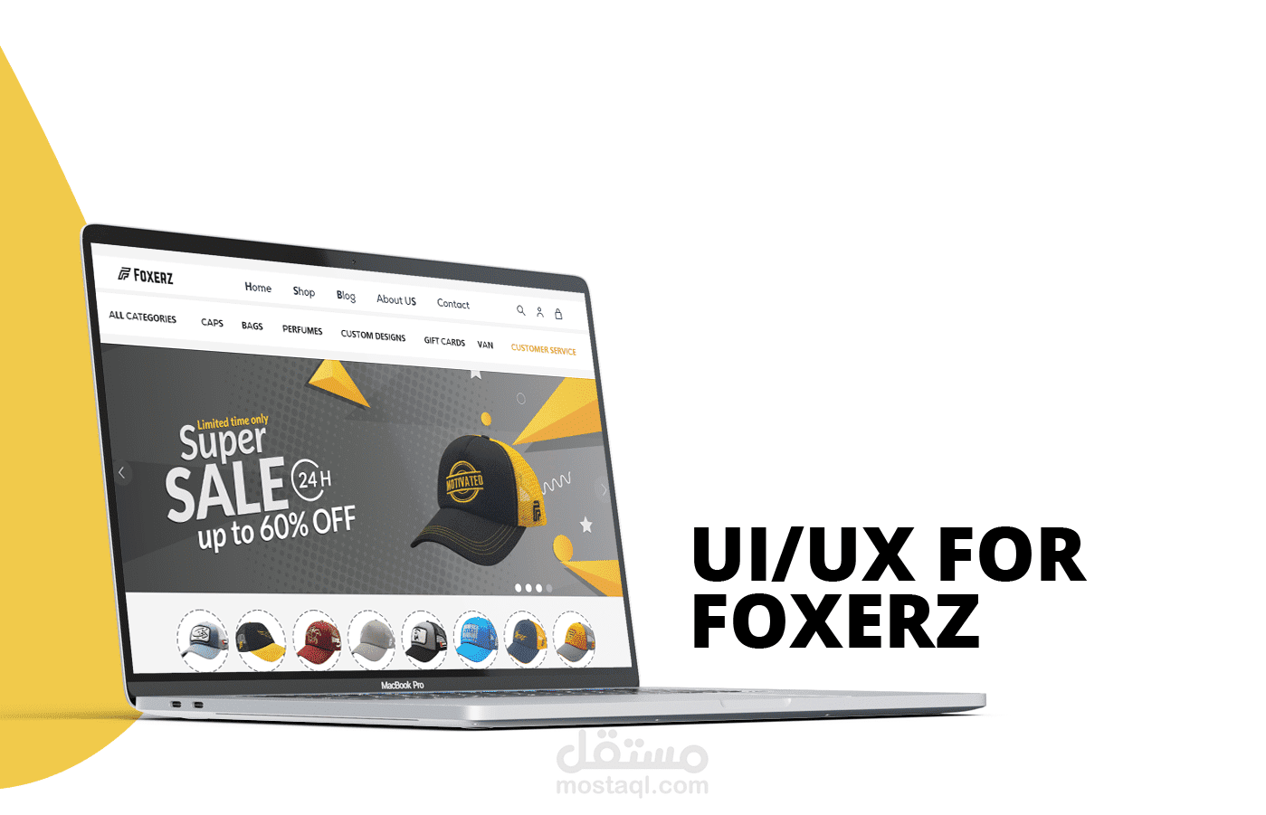 UI/UX for E-Commerce - Fashion Website "Foxerz" UAE