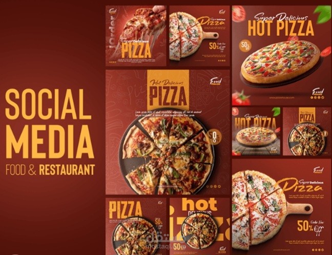 Restaurant and food social media designs