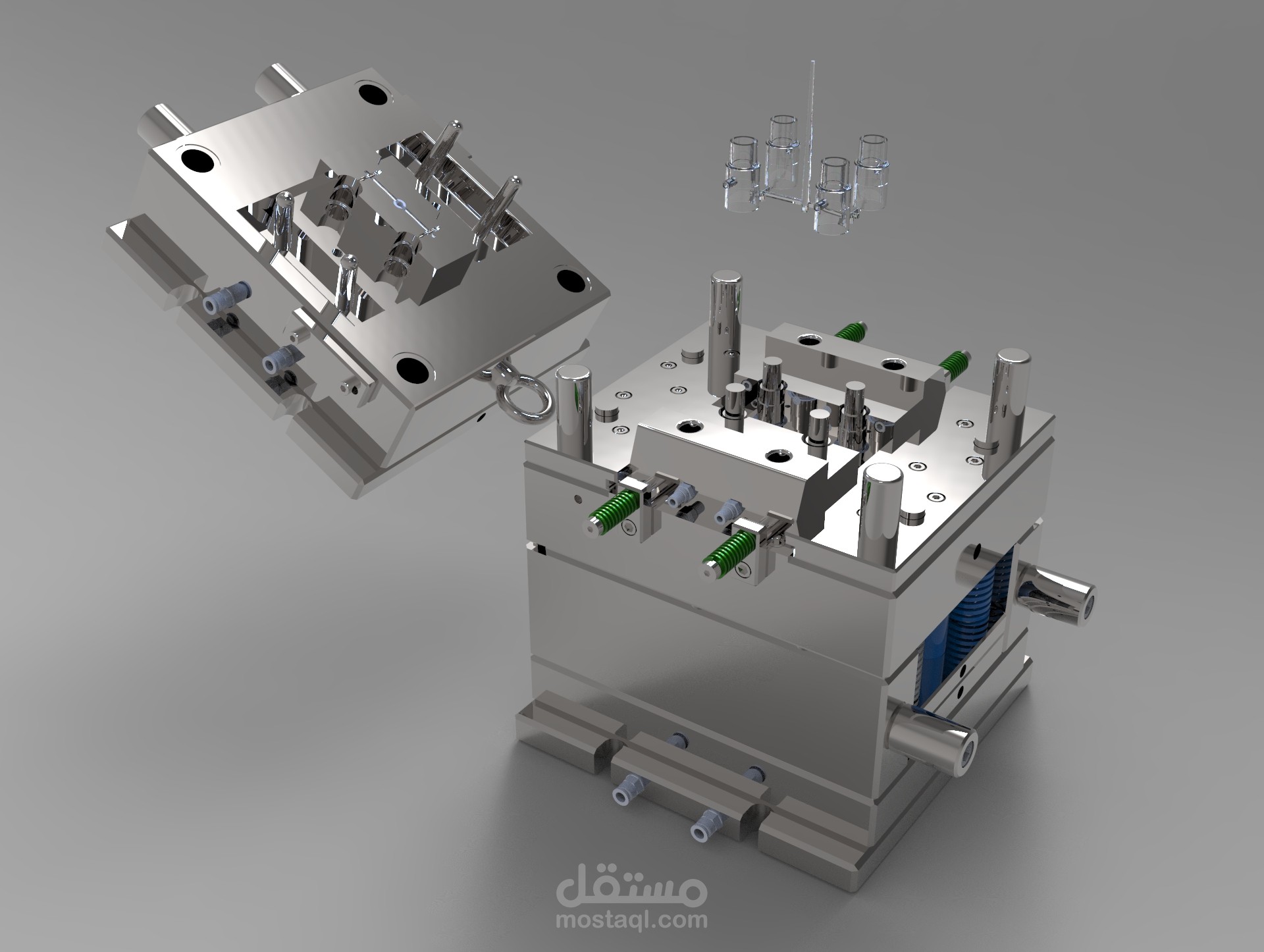 Two plates plastic injection mold design