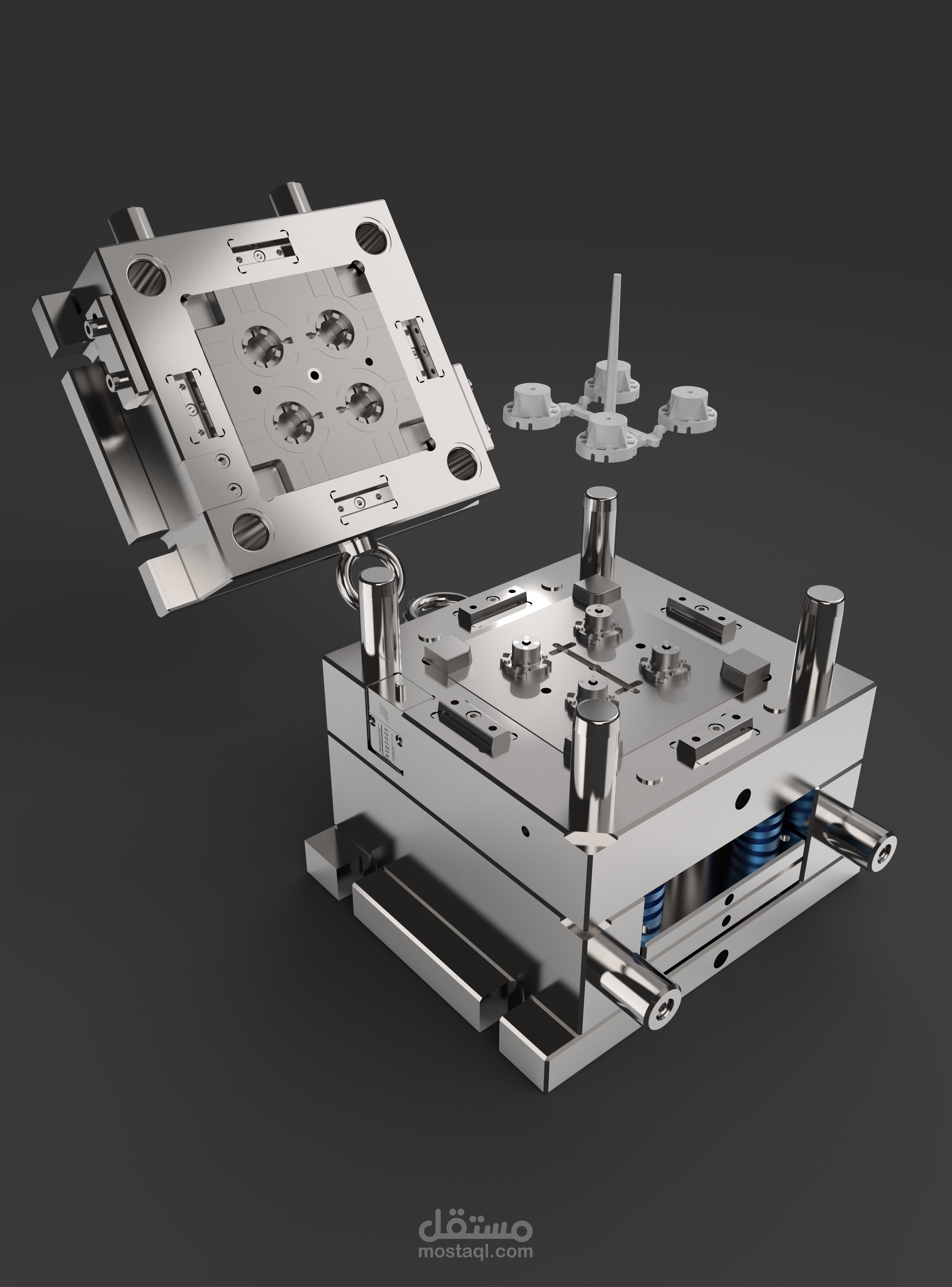 Two plates plastic injection mold design