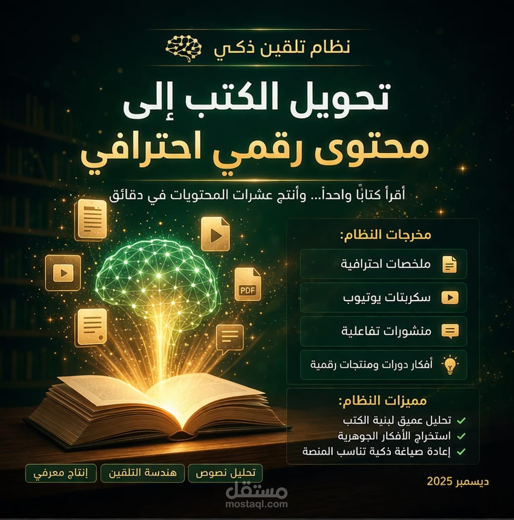 ناء نظام ذكي لاستخراج المعرفة وتحويل الكتب إلى محتوى رقمي