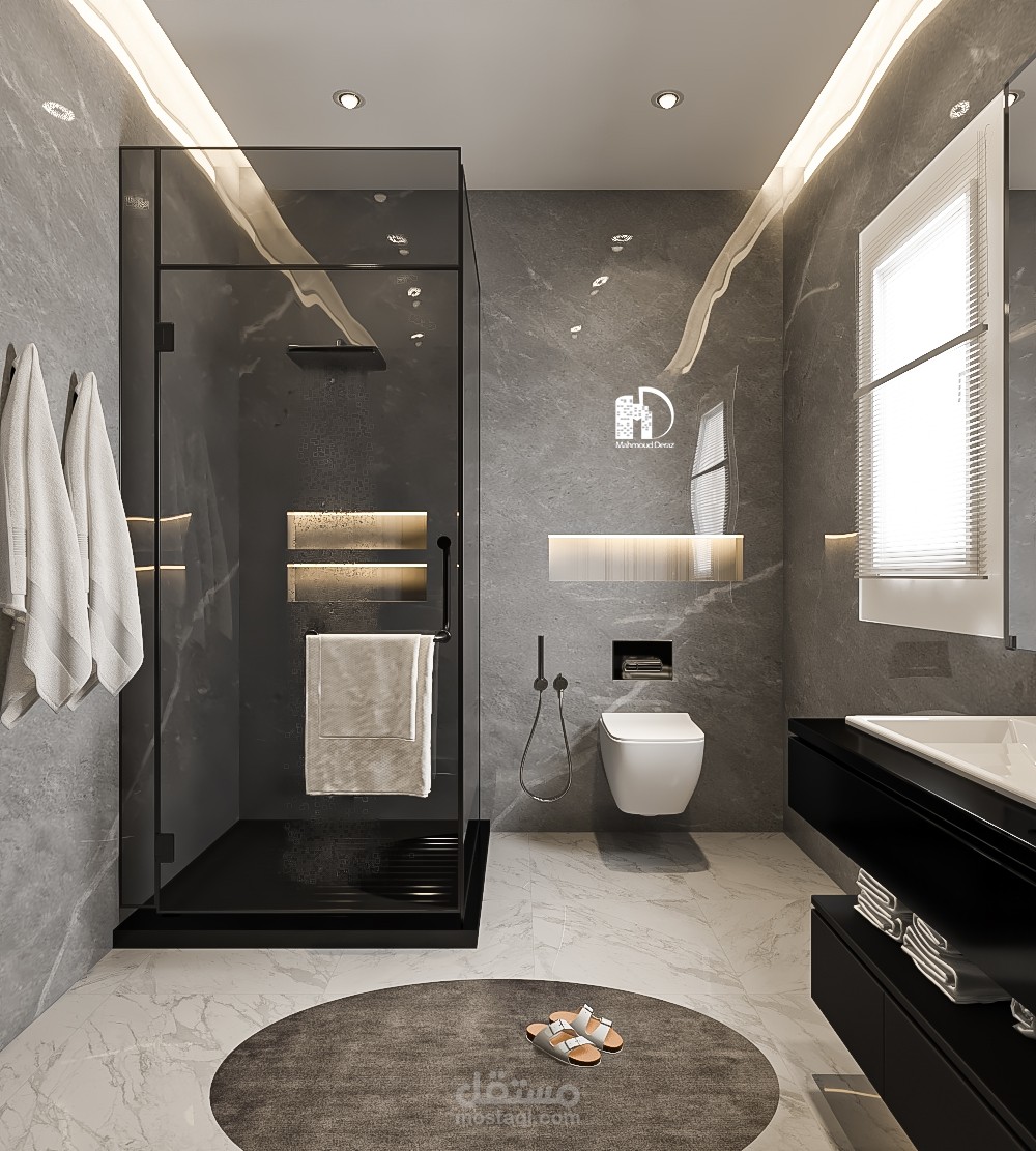 تصميم حمام مودرن