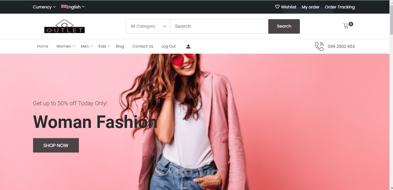outlet shop by wordpress