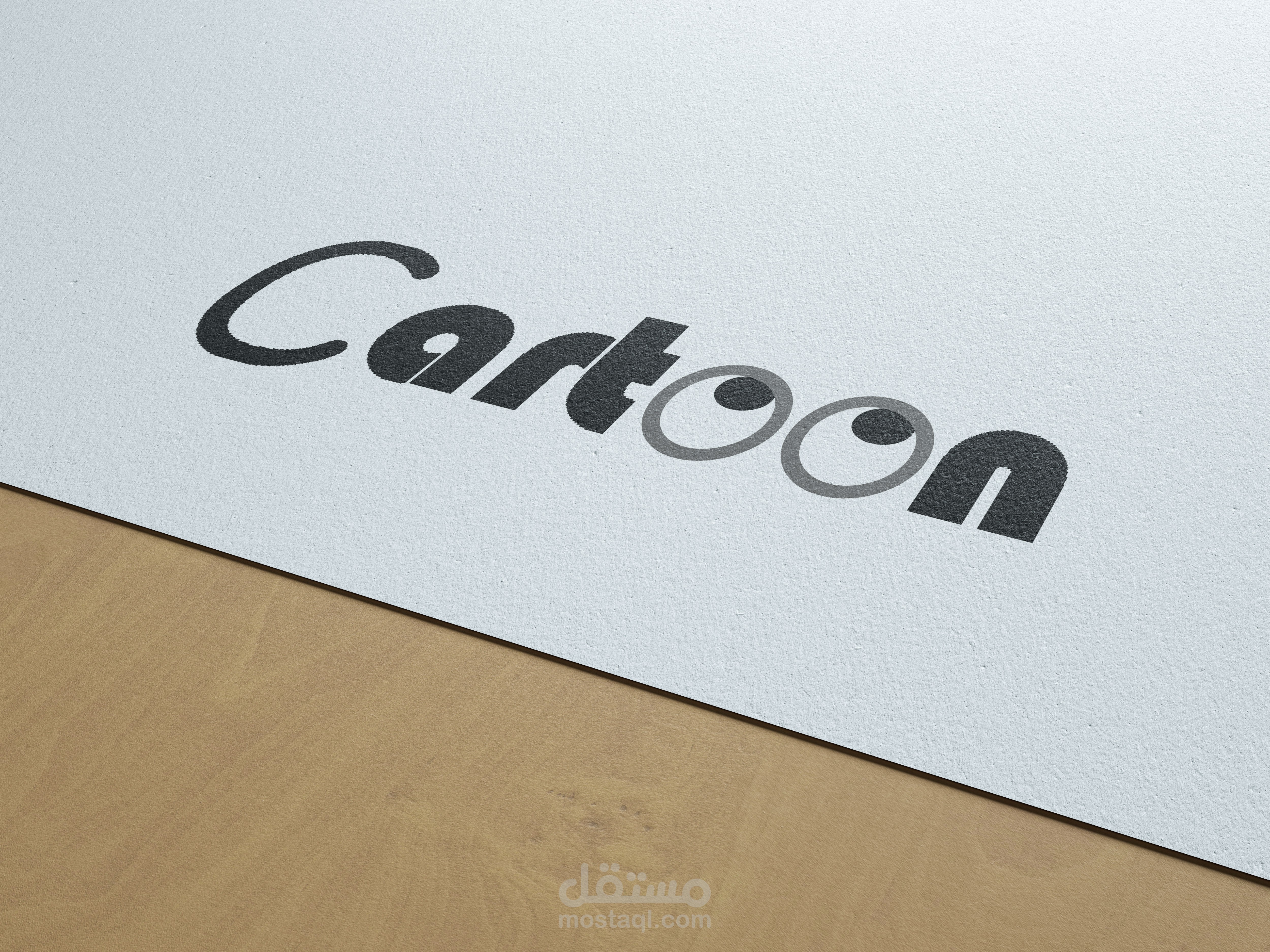تصميم كلمة Cartoon as Smart typography design