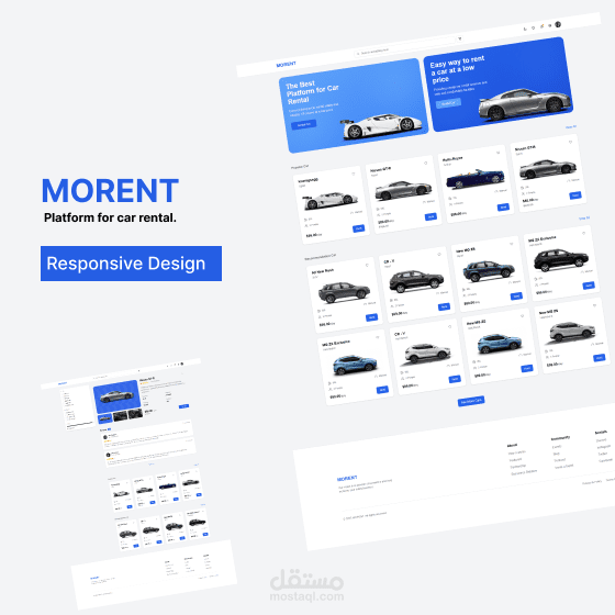 MoRENT - Car Renting Platform - موقع لتأجير السيارات - فرونت اند