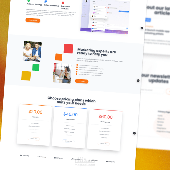 Landing Page احترافية لوكالة تسويق